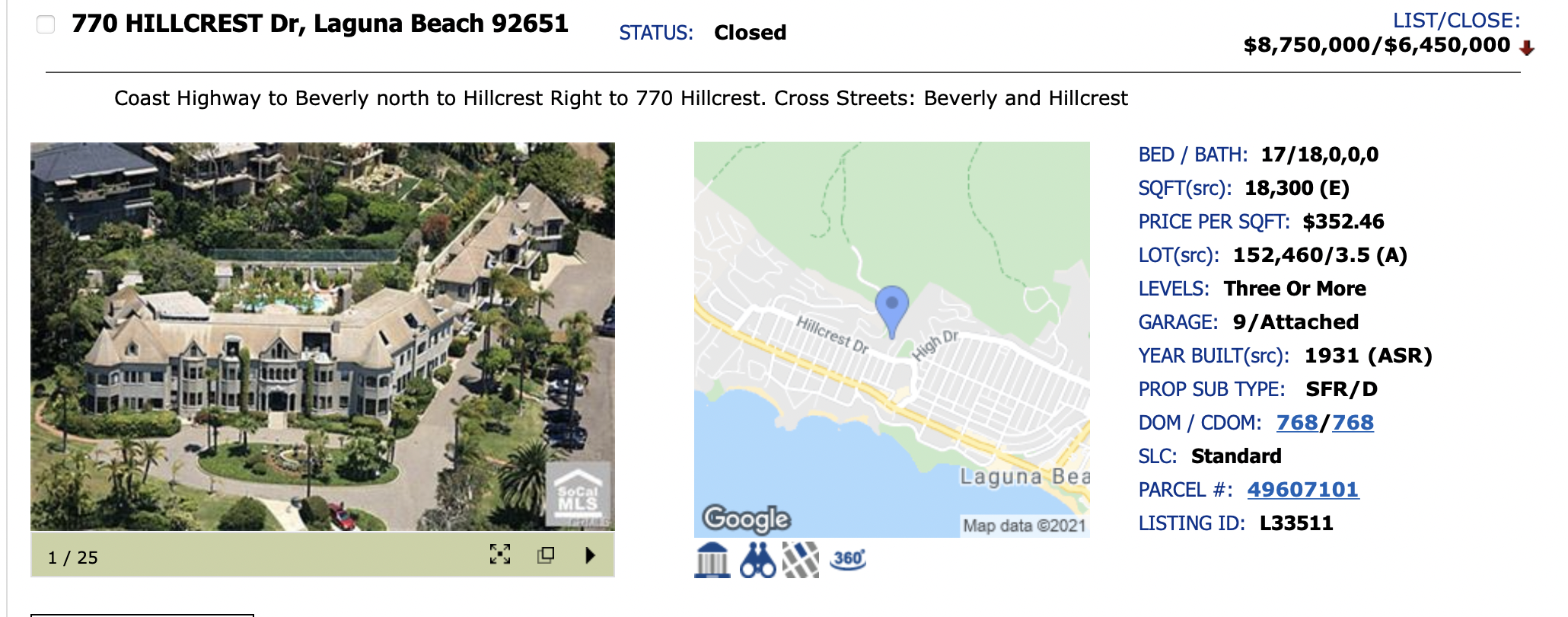 770 Hillcrest Drive, Laguna Beach (Pyne Castle)